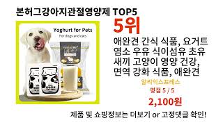 본허그강아지관절영양제 돈 아깝지 않은 가성비 추천 상품 Top5