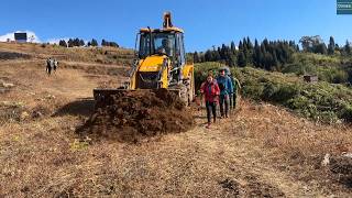 Hiking Trail Completion-Beautiful View-Rural Mountains Tourism Area Development with JCB