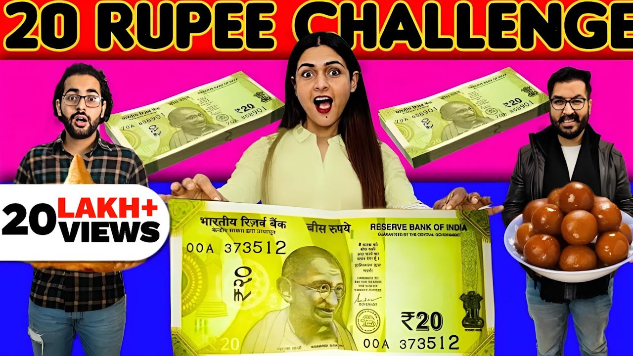 Rs 20 Food Challenge || So Much Variety In Just 20 Rs 😱