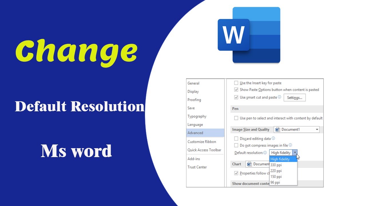 Resolution Visual Representation Word How to Change the Default Resolution in Ms Word | ACP Tech - YouTube