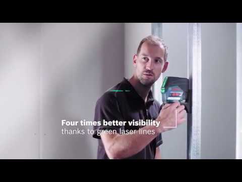 Bosch GCL 2-50 CG Solo, kombinovani laser sa zelenim zrakom, L-Boxx - video 6