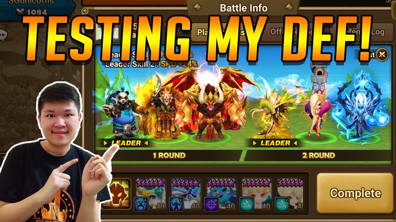 Summoners War - How to Build & Test Your Best Guild War Defences!
