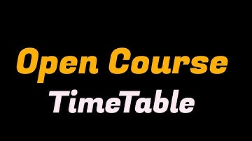 Open Course Time table |Fifth Semester |BA|BSC|B. Com|BBA |Regular Supplimentry Improvment |SDE 2022