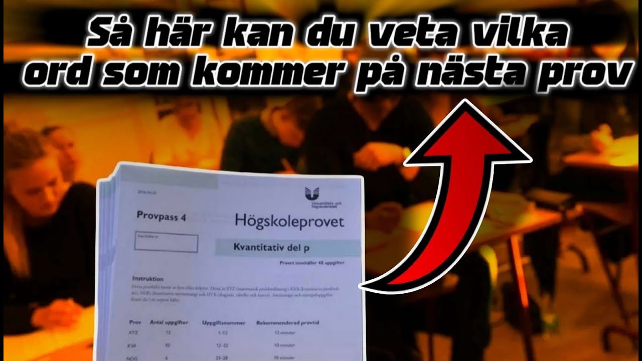 Högskoleprovet ORD delen ---- Analys av ett upprepande mönster