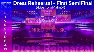 LIVE FROM MALMO: Dress Rehearsal SEMI FINAL 1 | Eurovisionfun Live Stream