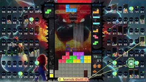 i finally got a K.O. while i was countering the garbage lines in tetris 99 today!!!