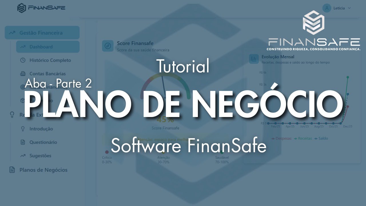 Plano de negócio pt2 | Tutorial FinanSafe para Iniciantes - YouTube
