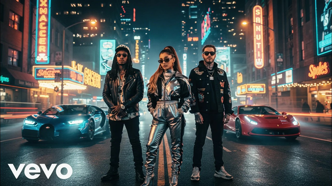 Ariana Grande, Wiz Khalifa – City Lights (ft. Post Malone) | Official Lyrics Video