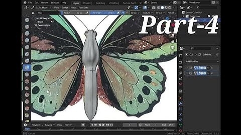 Part-4 Butterfly 3d Modelling #blender #b3d #3danimation #tutorial #animation #blenderart