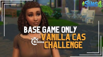 5 Minute Vanilla CAS Challenge | The Sims 4 miniCAS | BASE GAME ONLY!