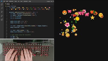 ASMR Programming - Emoji Cursor Trail Effect in Javascript | Html CSS - No Talking