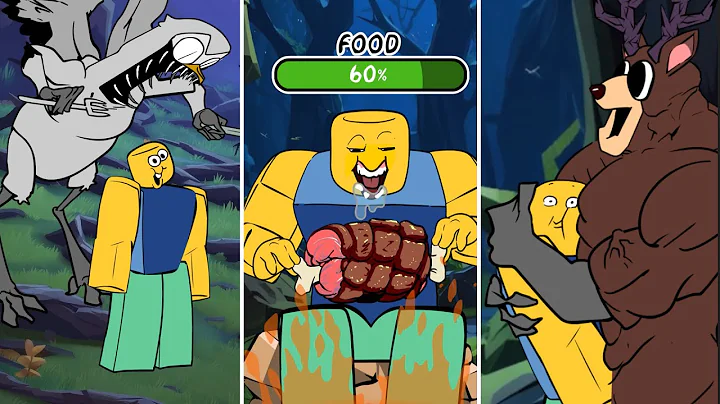 Noob in 99 Nights in the Forest Animation 🤪 (COMPILATION)