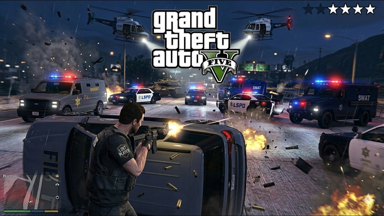 Lost Player. Grand Theft Auto V. Polis Direnişi (5 Yıldız)