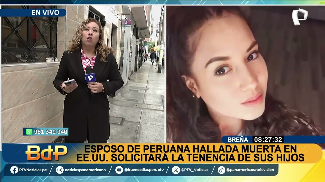 Esposo de peruana hallada muerta en EE.UU. solicitará la tenencia de sus hijos