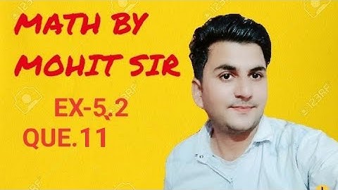 RBSE 12TH MATHS.EX-5.2|QUE-11 |#mathsbymohit