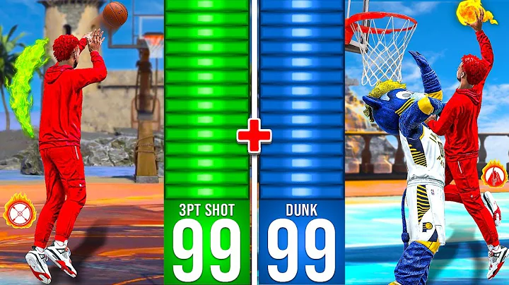 I broke NBA2K25 with a 99 DUNK + 99 3PT Rating Build... (half court greens & crazy contact dunks)