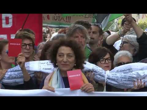 تظاهرات في أوديني قبل مباراة إيطاليا وإسرائيل بتصفيات كأس العالم