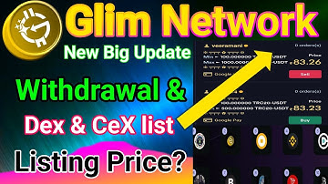 Glim network New update | withdrawal & listing Price update | glim network