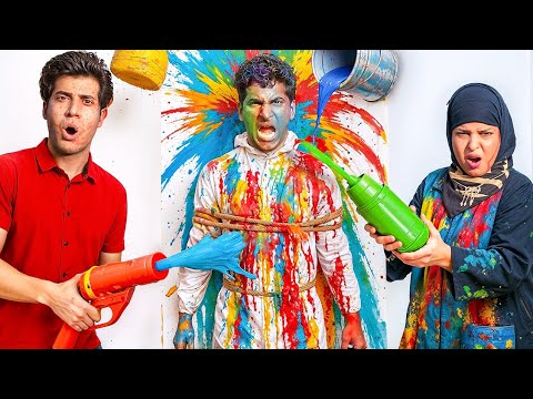 اقوى مقلب ربطت زيودي وصبغته بكل الألوان ردة فعلة صدمتني