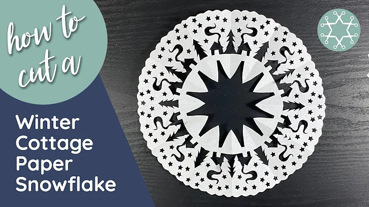Winter Cottage Paper Snowflake - Instructional Video - Paper Snowflake Art - 25 Days of Snowflakes
