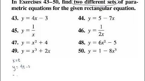9.5 Parametric Equations