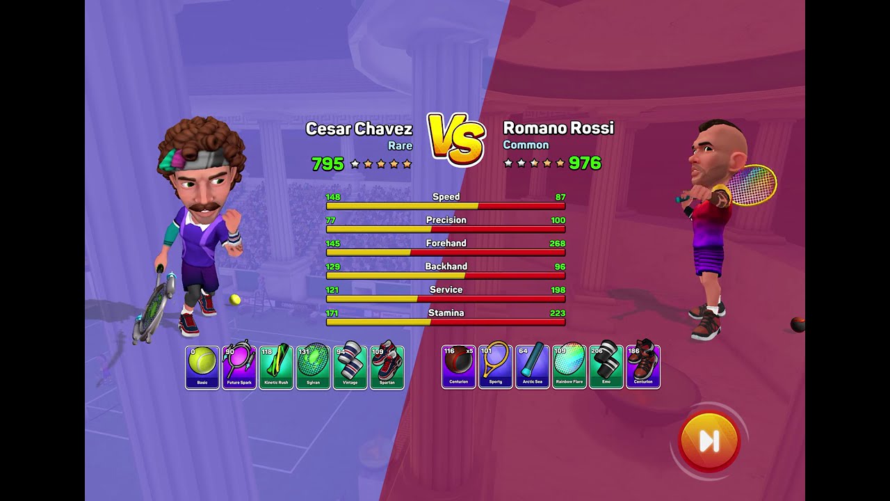 Mini Tennis: Perfect Smash gameplay | Single's Tournament Champion | 6–0, 6–4, 6–2