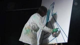 Leuphana ARTotale 2009: Loomit paints Live Graffiti at Leuphana