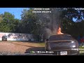 Chrysler Erupts In Flames Wild/crazy High Speed Pursuit Trying to Evade Arkansas State Police
