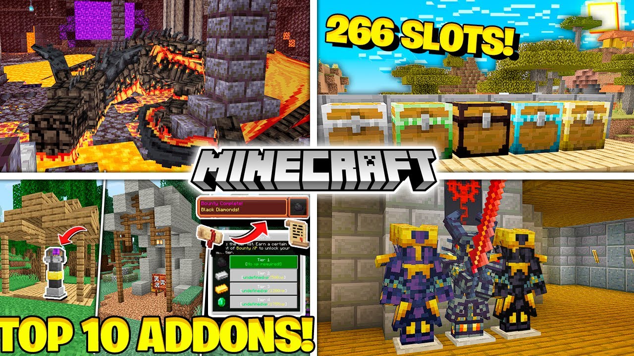 🔥 TOP 10 NOVOS ADDONS PARA SEU MINECRAFT BEDROCK 1.19! - YouTube