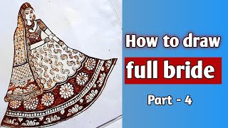 How to draw full bride using mehandi / mehandi se dulhan kaise banaye /dulhan mehandi design 2020