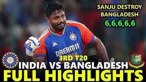 संजू सैमसन ने मारे कल बांग्लादेश के खिलाफ 111रन 5 बोल और 5 सिक्स और11 चौके मारे 🏏🏏❤️ IND vs banT20