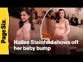 Hailee Steinfeld shows off baby bump on Golden Globes 2026 red carpet