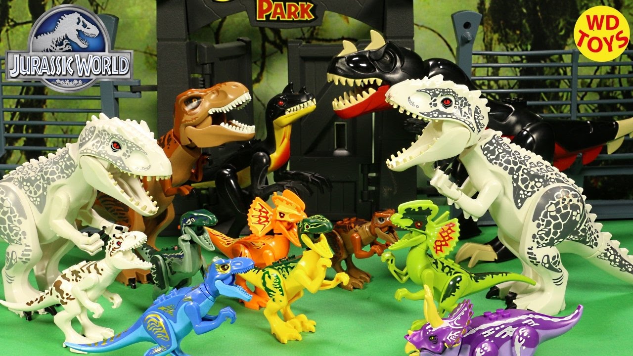 40 LEGO DINOSAURUS MAINAN JURASSIC Dunia TREX INDOMINUS Berhenti