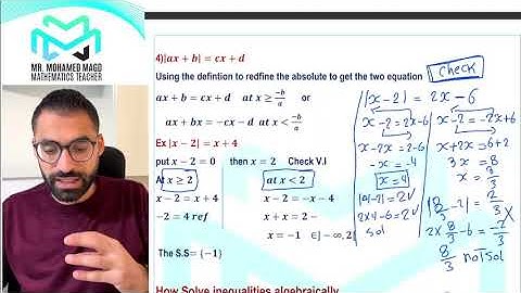 Secondary Two - Algebra - Lesson 6 Solving absolute value equations and inequalities - Summary