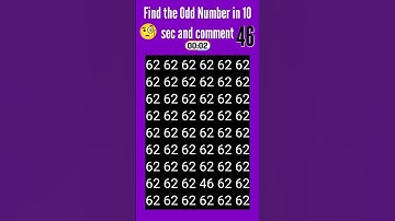 Find the Different Number Only Smart People Can Solve It 7Second Brain Test! Can You Spot It