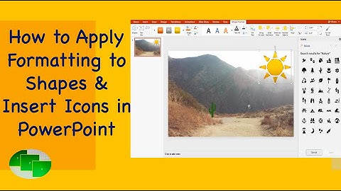 How to Apply Formatting to Shapes & Insert Icons in PowerPoint
