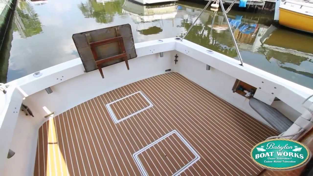 Plasdeck fabrication and installation on a 28 Cape Dory Part 3 YouTube