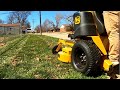 Mowing Grass While Doing A Spring Cleanup Bagging & Mulching Leaves ( Lawn Care Vlog #1 )