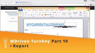 MDriven Turnkey | Part 10 | Report