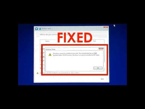 ✅100 FIXED। Windows cannot be installed. disk has an MBR partition.।@5msolution  @Microsoft