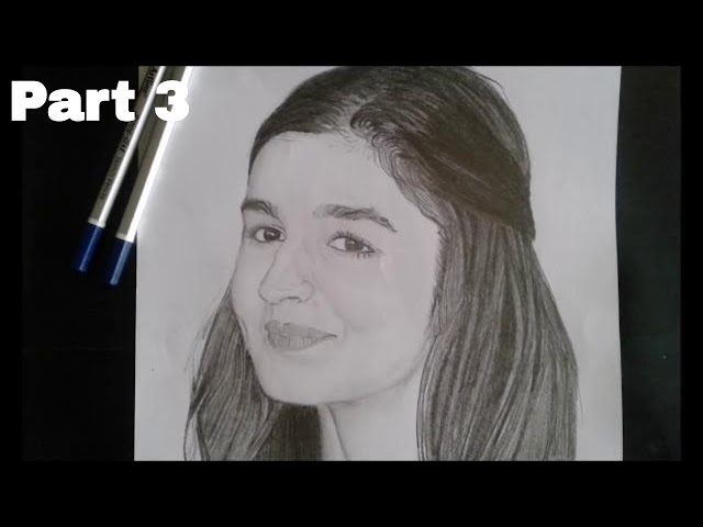 Pencil Sketch of Alia Bhatt | DesiPainters.com