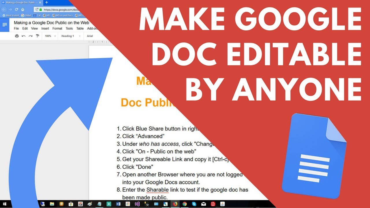 How Do You Make A Google Doc Edited By Anyone?
