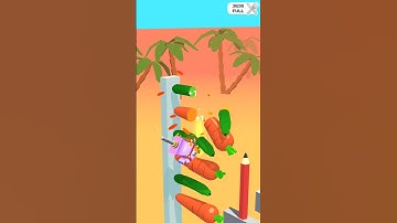 Slice it all carrots 🥕 pencil 📝 ♟️ king 👑 slice it all Pandu Nayak Gaming #slice funny relaxing 😎