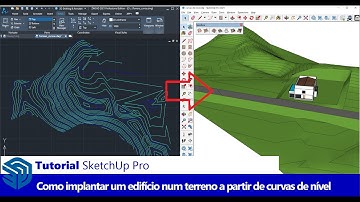 Tutorial SketchUp Pro: Como Implantar um Edifício num Terreno a Partir de Curvas de Nível (DWG)