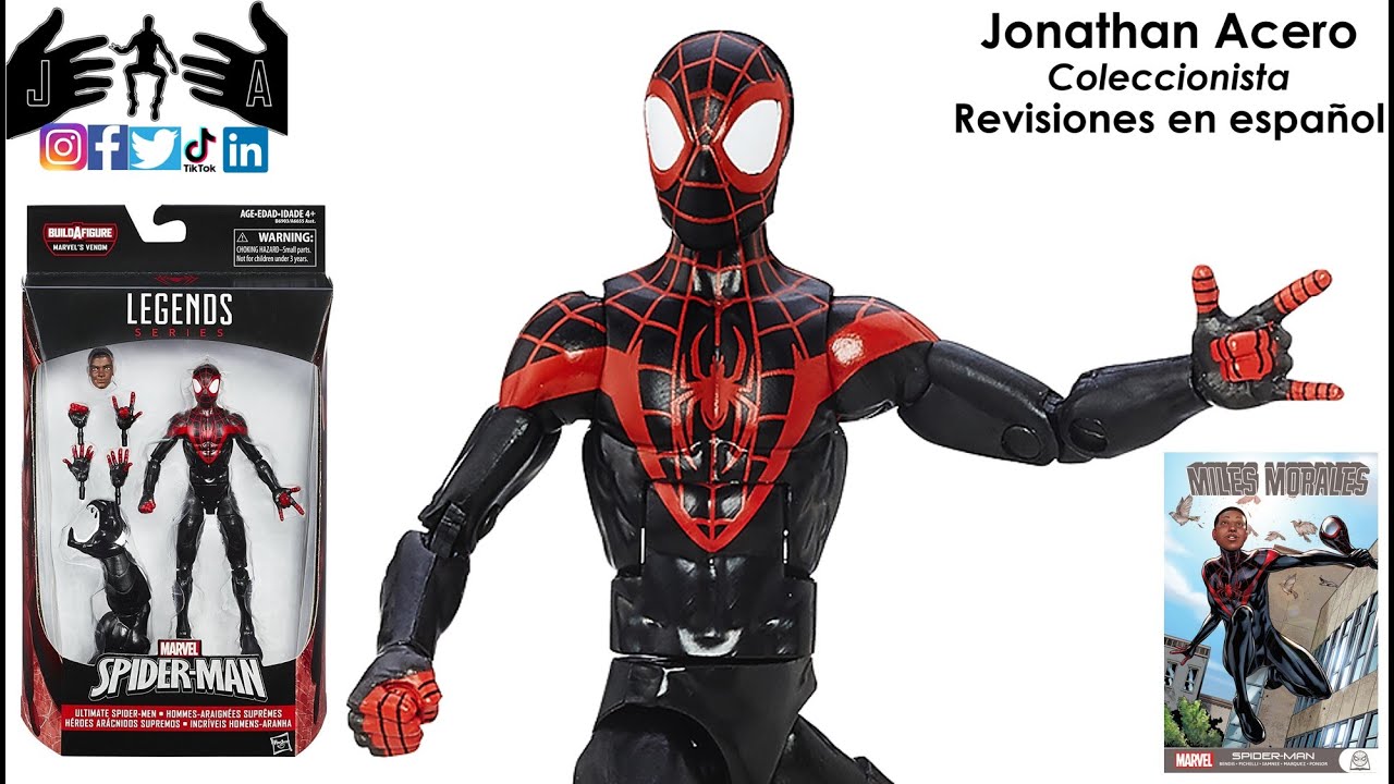 Spider-man Miles Morales Marvel Legends Space Venom Toy Review Jonathan  Acero Revisiones en Español - YouTube