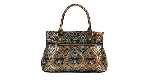 Patricia Nash Angela Venetian Tooled Leather Satchel