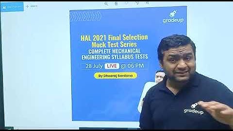 HAL 2021 Final selection series #shorts | Dheeraj sardana sir @ 6 PM | #mocktest # Mechanical Engg.