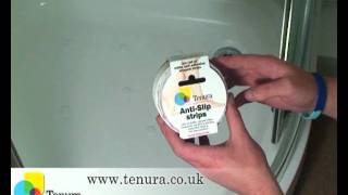 Tenura Aqua Safe Anti Slip Bath And Shower Stickers Application.