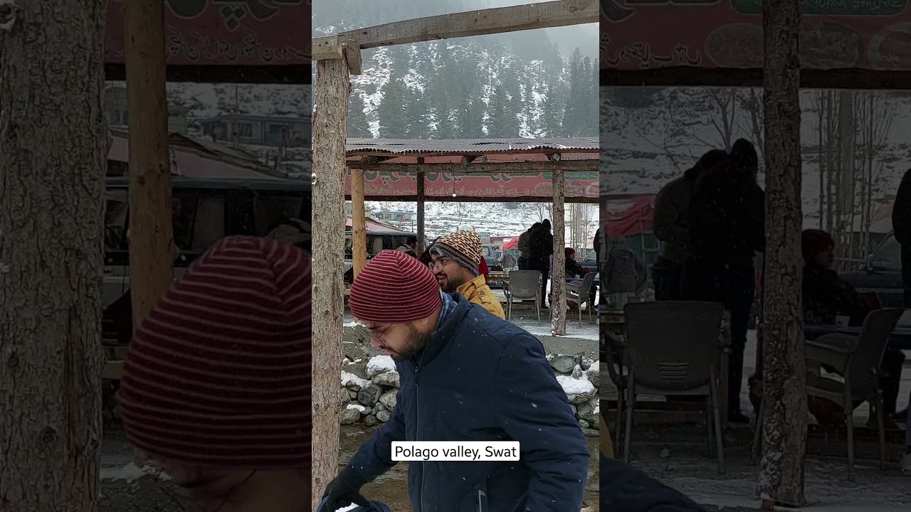 Snow falling at Polago Valley, Swat | Hassan Raza