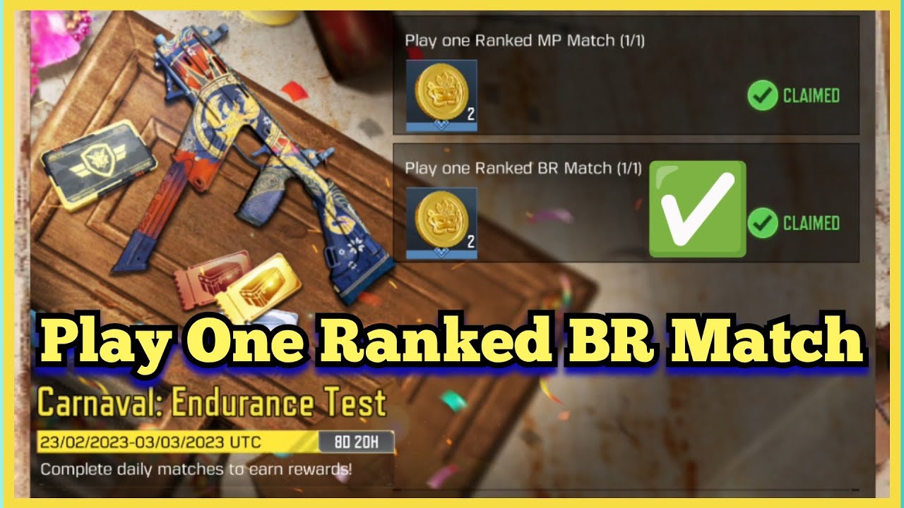 Call Of Duty Mobile Play One Ranked BR Match Task Complete Play One BR ...